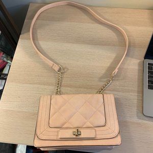 Millennial pink crossbody saddle bag
